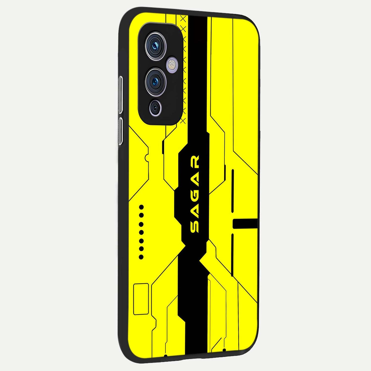  Circuit CYBERPUNK Custom Name back cover For OnePlus 9 slim fit glass case with vibrant aesthetic design