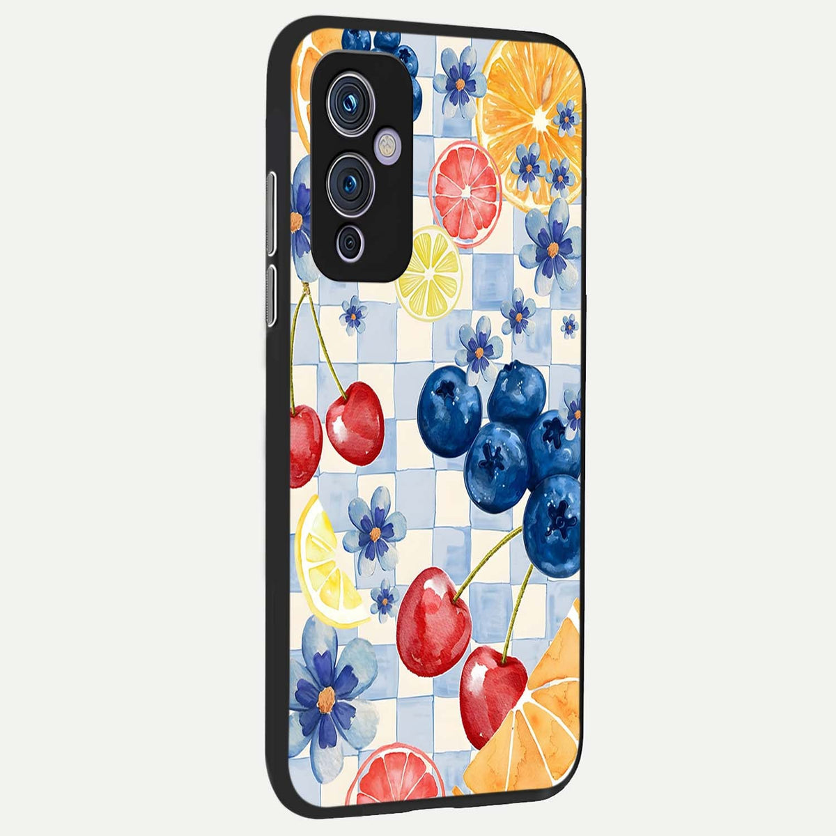  Citrus Bloom Joy back cover For OnePlus 9 slim fit glass case with vibrant aesthetic design