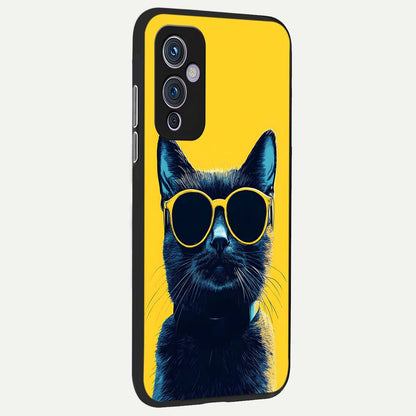  Cool Cat Vibes back cover For OnePlus 9 slim fit glass case with vibrant aesthetic design