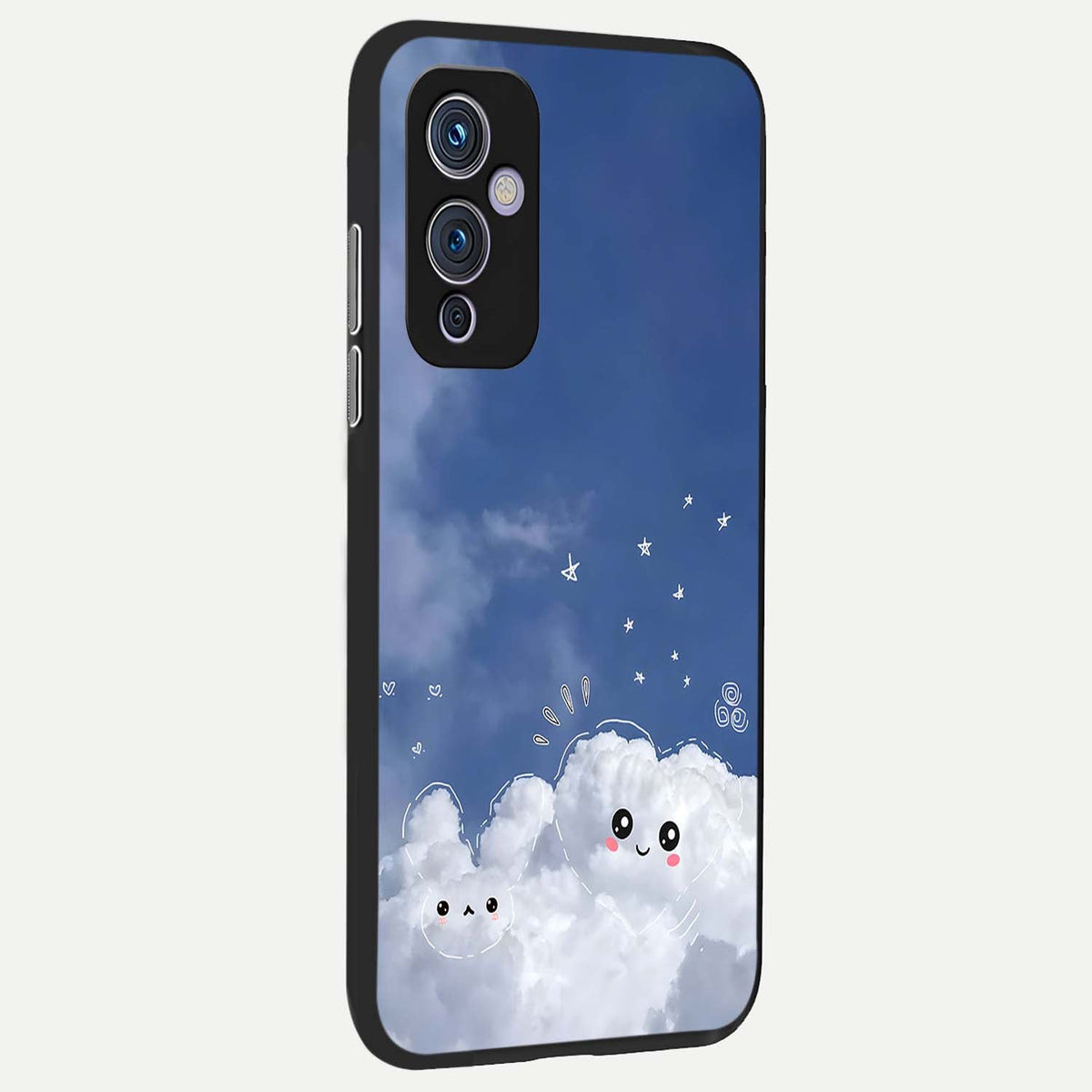  Cute Blossom Cloud back cover For OnePlus 9 slim fit glass case with vibrant aesthetic design