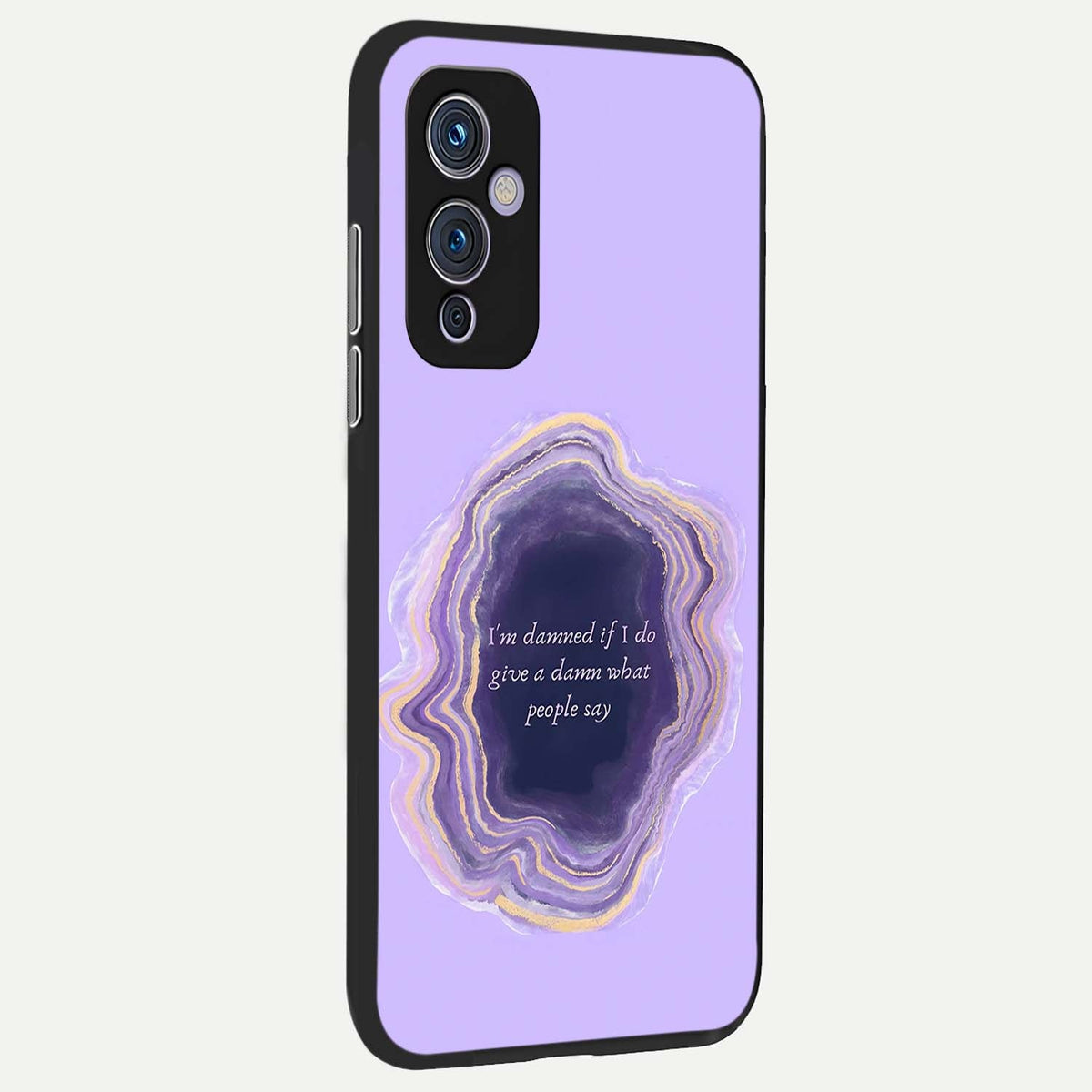  Damned People Quote back cover For OnePlus 9 slim fit glass case with vibrant aesthetic design