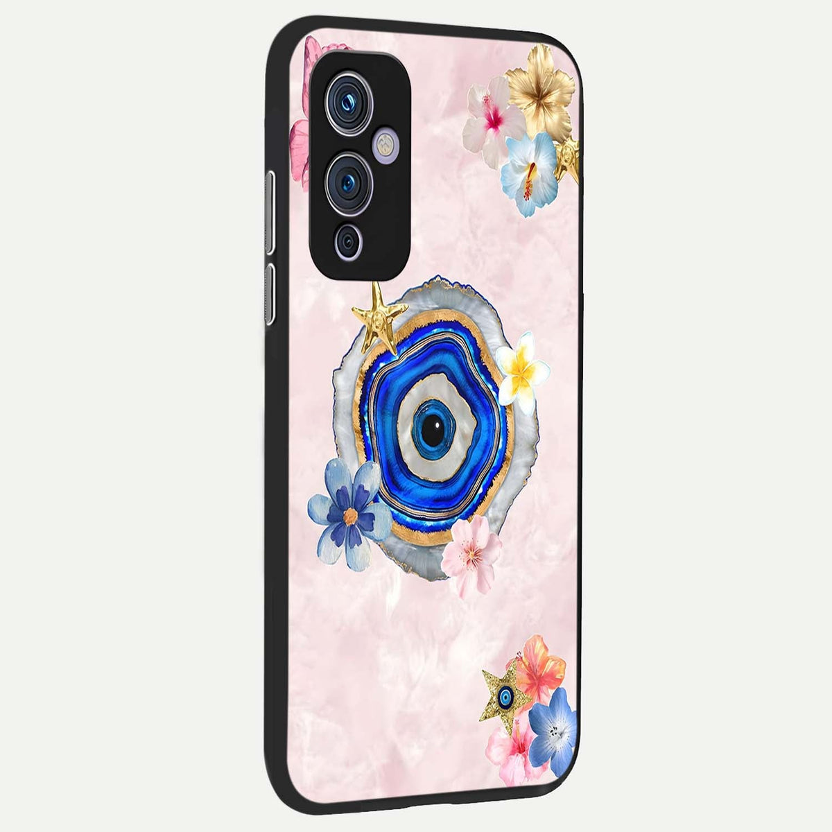  Divine Aura Bloom back cover For OnePlus 9 slim fit glass case with vibrant aesthetic design
