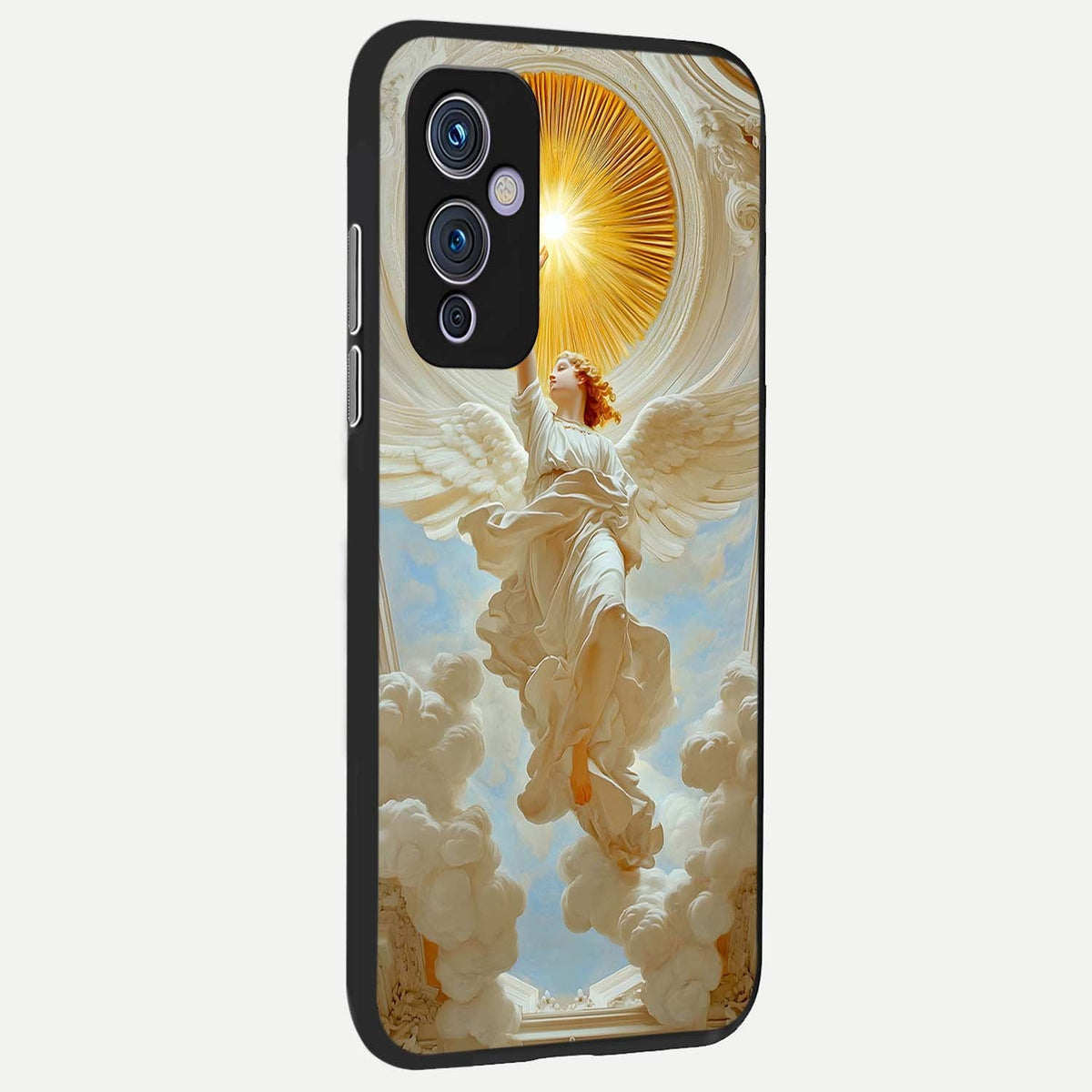  Divine Light Angel back cover For OnePlus 9 slim fit glass case with vibrant aesthetic design