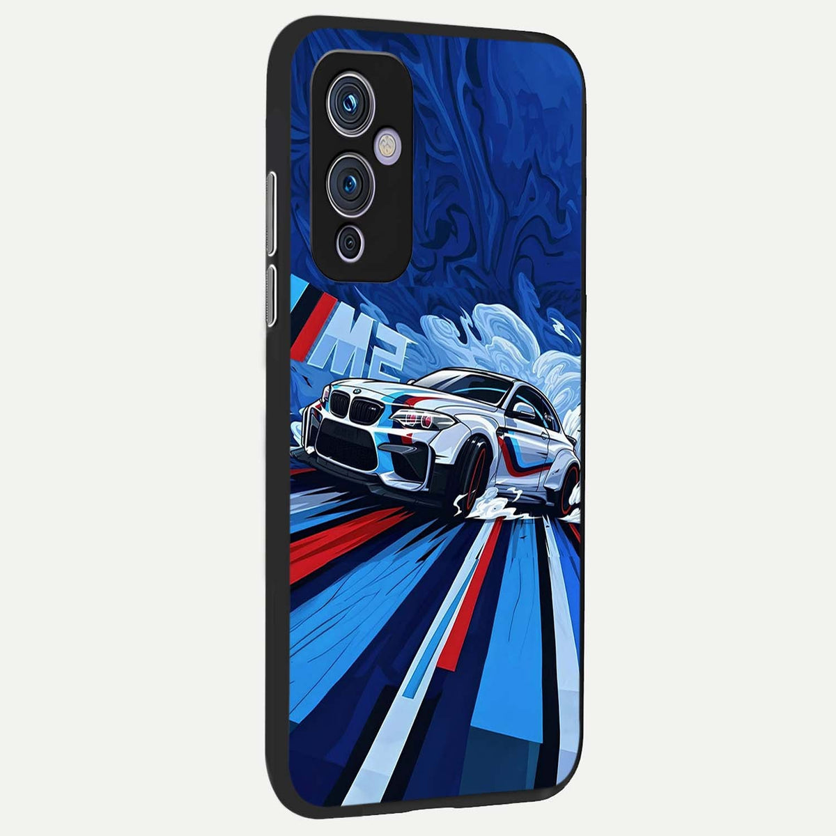  Drift Power Rush back cover For OnePlus 9 slim fit glass case with vibrant aesthetic design