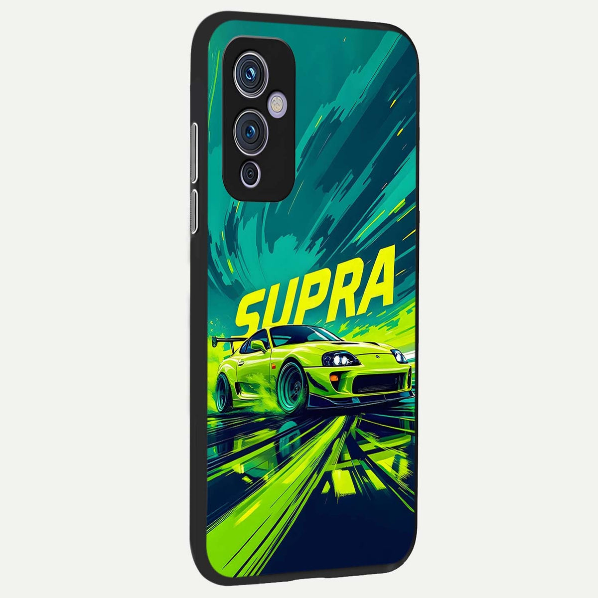  Electric Supra Thunder back cover For OnePlus 9 slim fit glass case with vibrant aesthetic design