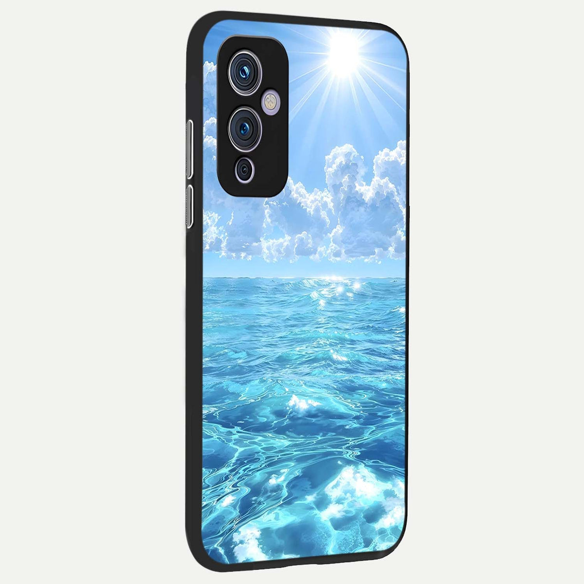  Endless Ocean Horizon back cover For OnePlus 9 slim fit glass case with vibrant aesthetic design