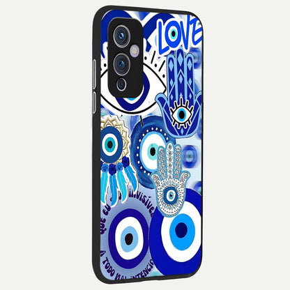  Evil Eyes Dream back cover For OnePlus 9 slim fit glass case with vibrant aesthetic design