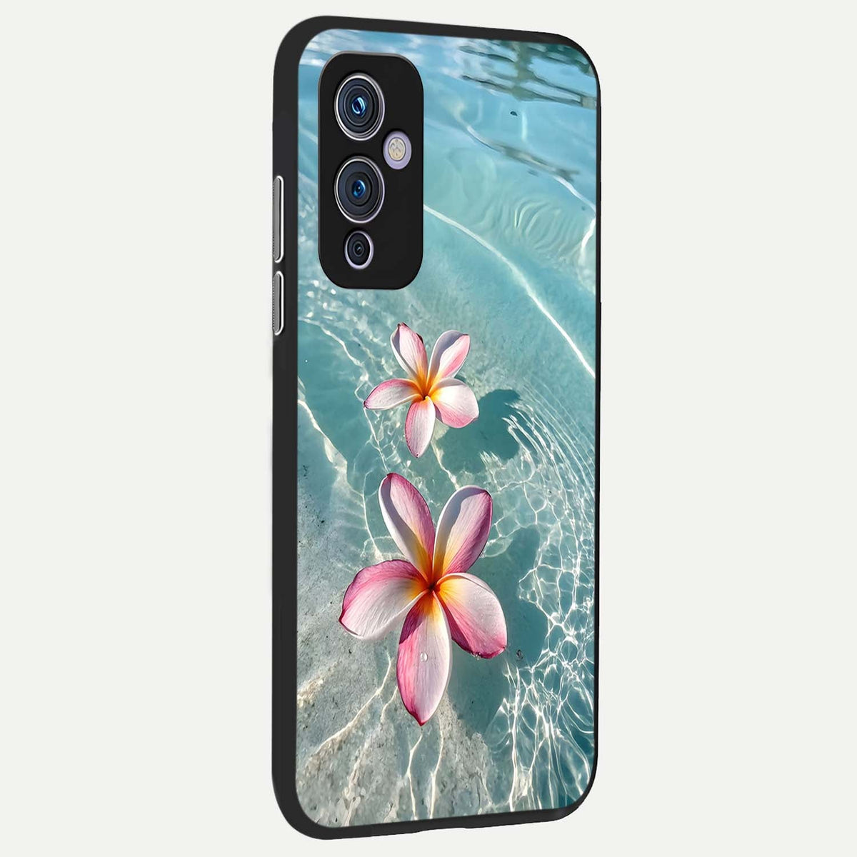  Floating Bloom Bliss back cover For OnePlus 9 slim fit glass case with vibrant aesthetic design