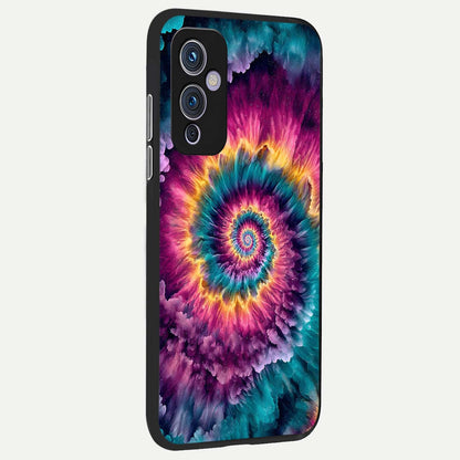  Galactic Spiral Burst back cover For OnePlus 9 slim fit glass case with vibrant aesthetic design