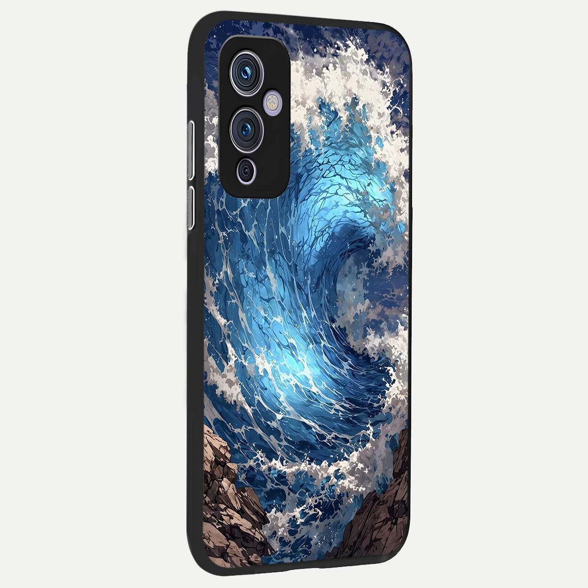  Giant Ocean Wave back cover For OnePlus 9 slim fit glass case with vibrant aesthetic design