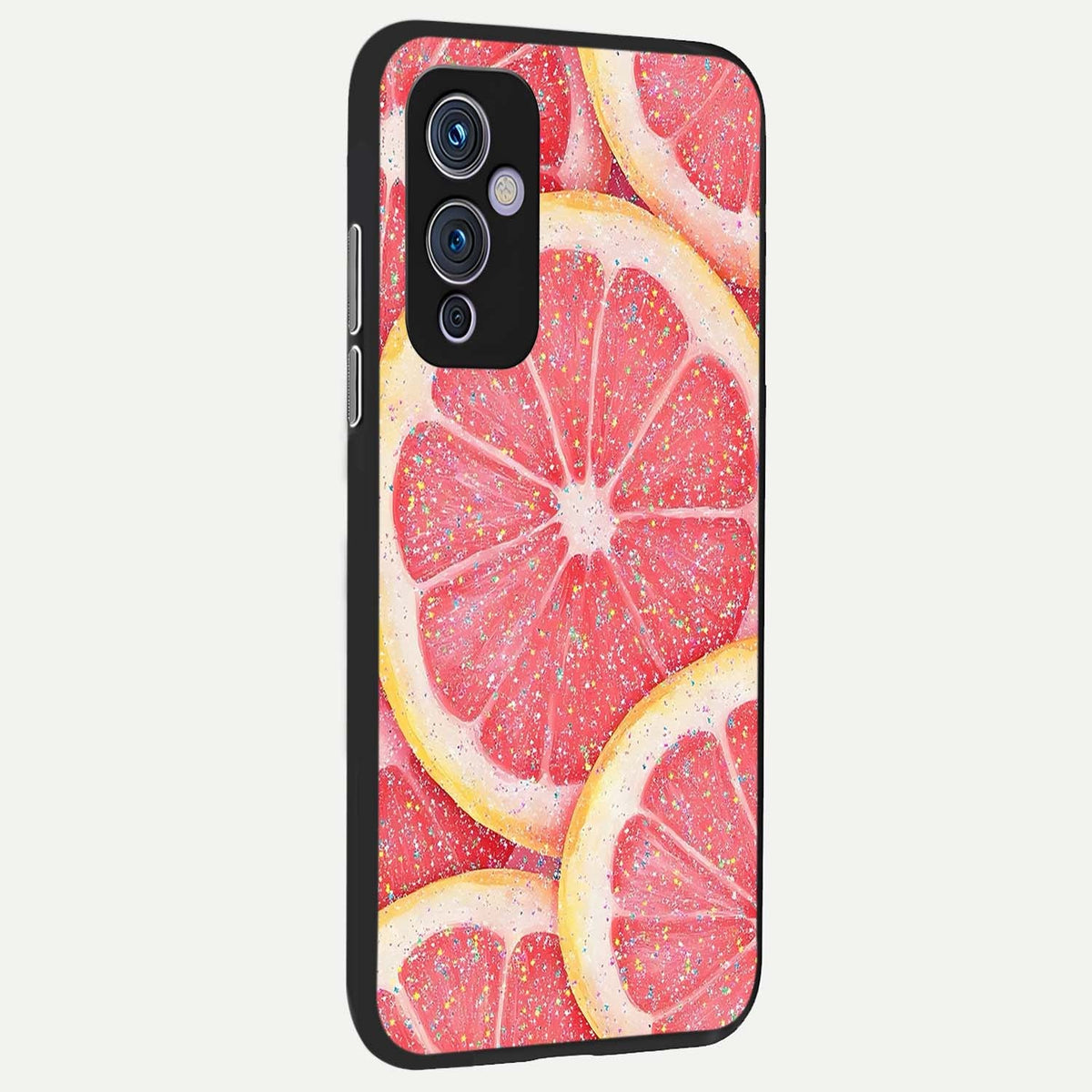  Glitter Grapefruit back cover For OnePlus 9 slim fit glass case with vibrant aesthetic design