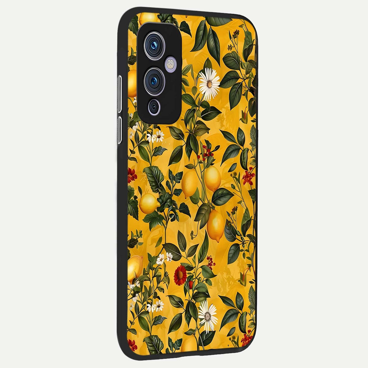  Golden Lemon Field back cover For OnePlus 9 slim fit glass case with vibrant aesthetic design