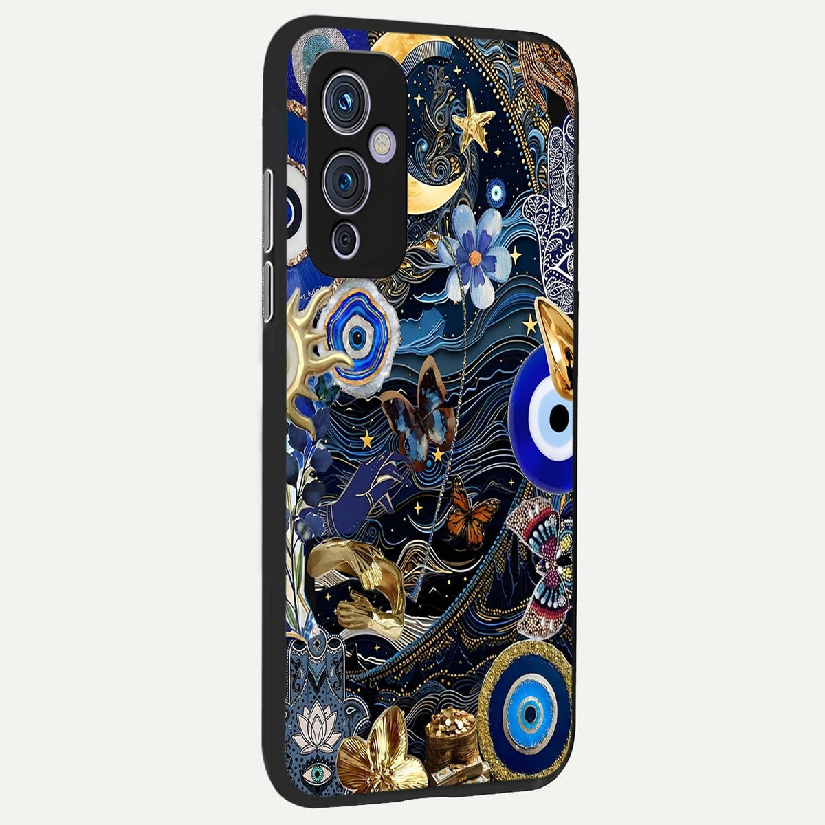  Golden Moon Magic back cover For OnePlus 9 slim fit glass case with vibrant aesthetic design