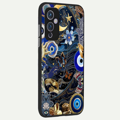  Golden Moon Magic back cover For OnePlus 9 slim fit glass case with vibrant aesthetic design