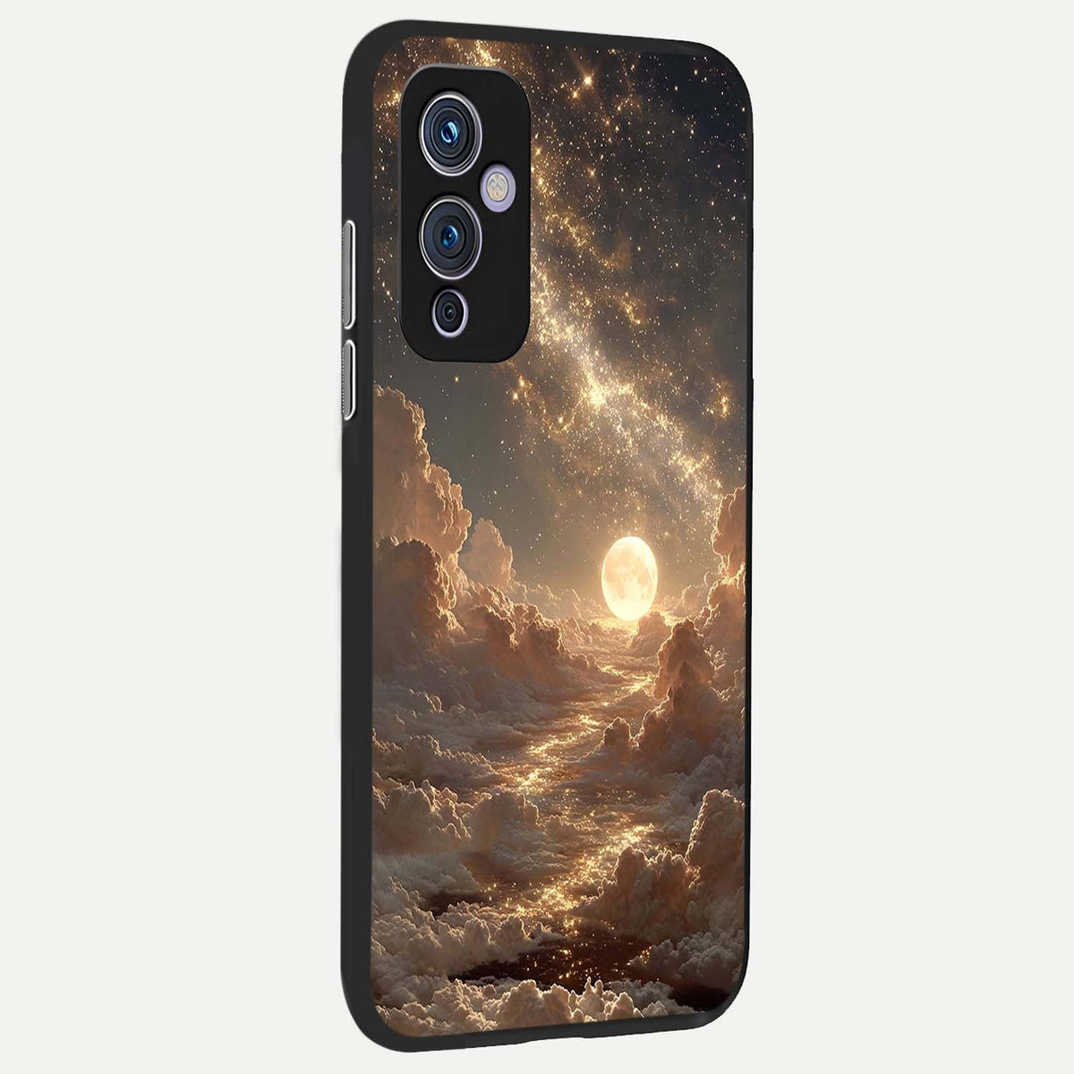  Golden Sky Dream back cover For OnePlus 9 slim fit glass case with vibrant aesthetic design