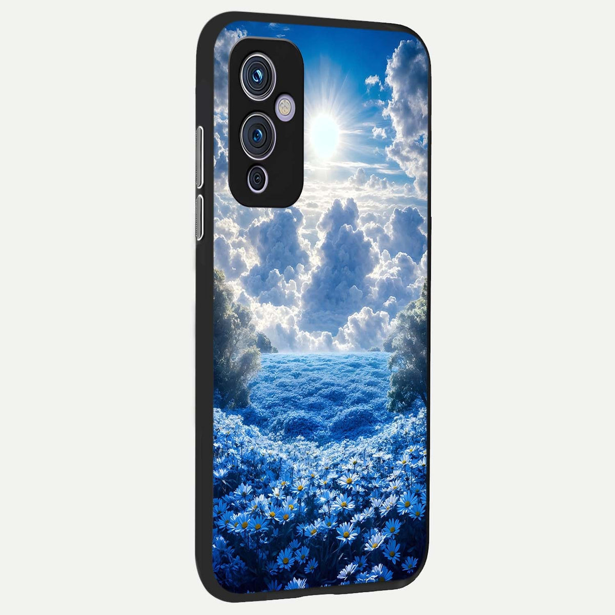  Heavenly Daisy Horizon back cover For OnePlus 9 slim fit glass case with vibrant aesthetic design
