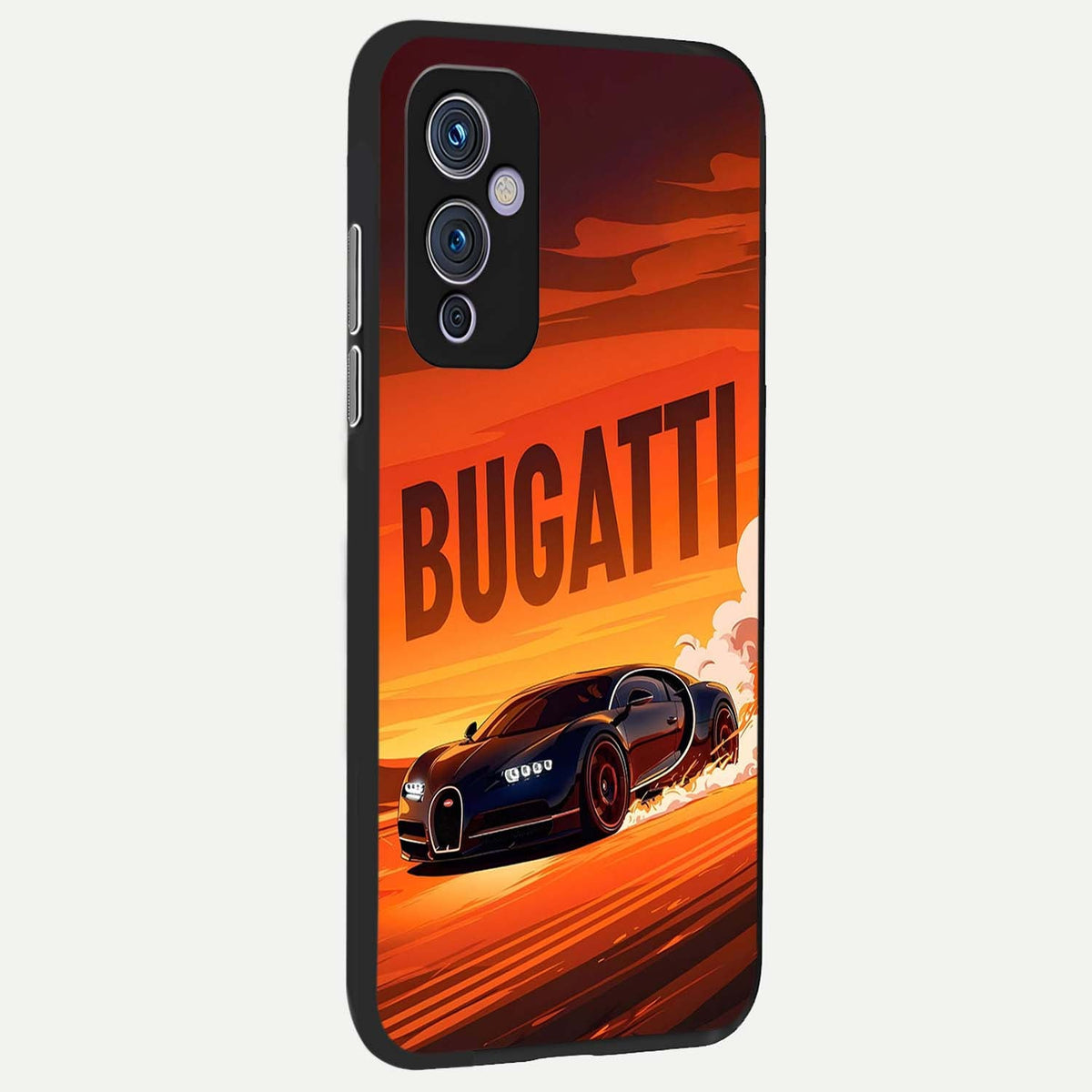  Inferno Bugatti Storm back cover For OnePlus 9 slim fit glass case with vibrant aesthetic design