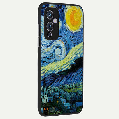  Inspired Van Gogh Art back cover For OnePlus 9 slim fit glass case with vibrant aesthetic design