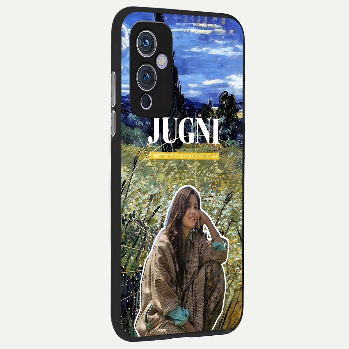  Jugni Soul Vibes back cover For OnePlus 9 slim fit glass case with vibrant aesthetic design