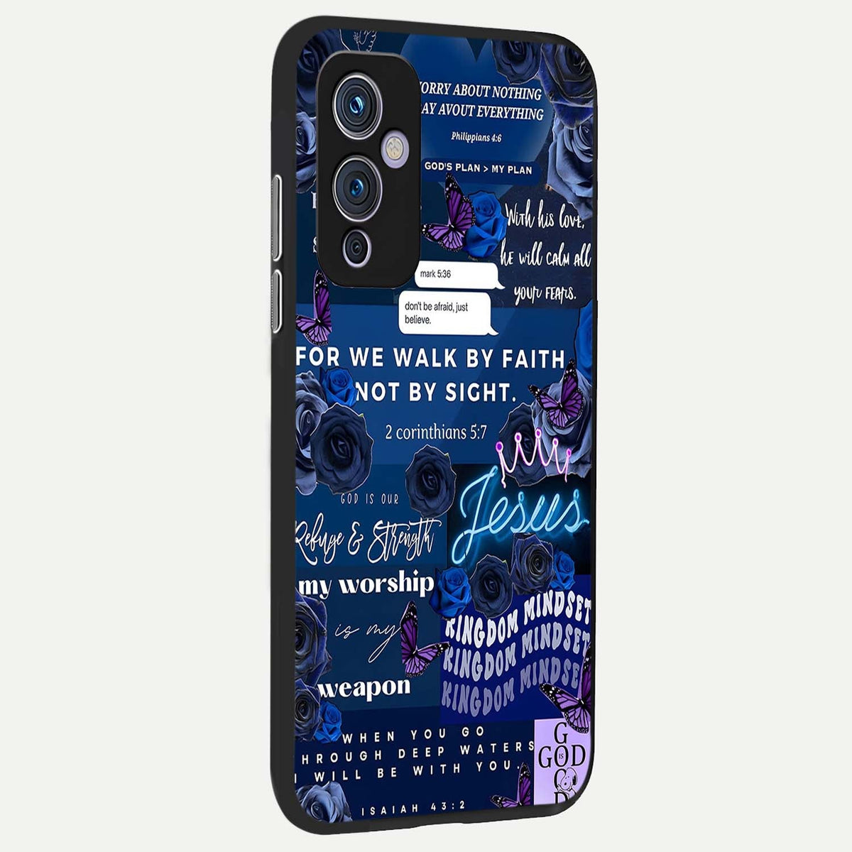  Kingdom Faith Glow back cover For OnePlus 9 slim fit glass case with vibrant aesthetic design