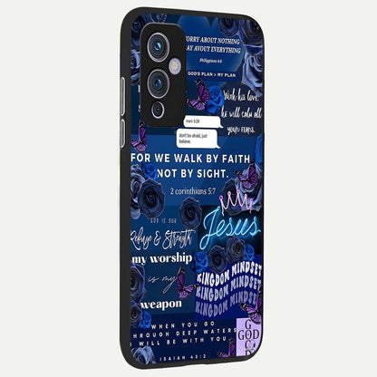  Kingdom Faith Glow back cover For OnePlus 9 slim fit glass case with vibrant aesthetic design