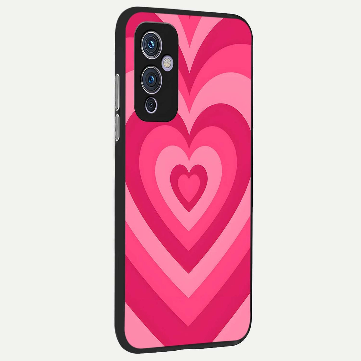  Layered Love Hearts back cover For OnePlus 9 slim fit glass case with vibrant aesthetic design