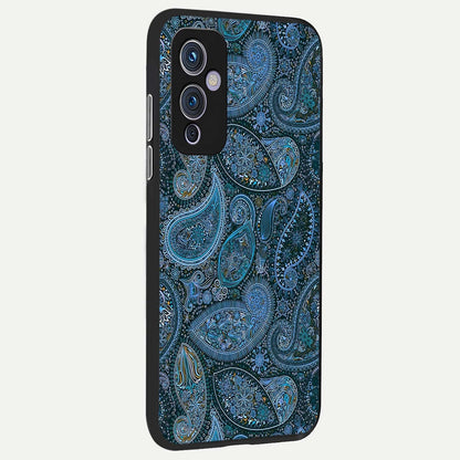  Midnight Paisley Glow back cover For OnePlus 9 slim fit glass case with vibrant aesthetic design