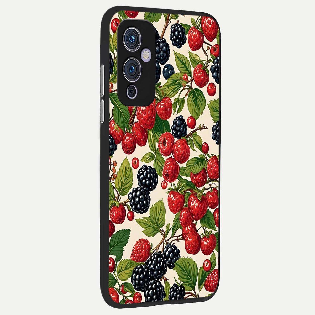  Mixed Berry Collage back cover For OnePlus 9 slim fit glass case with vibrant aesthetic design