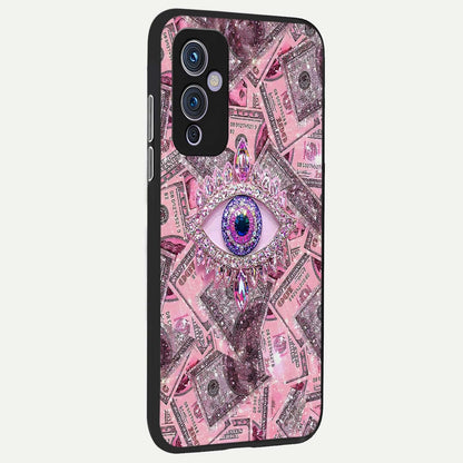  Money Eye Luxe back cover For OnePlus 9 slim fit glass case with vibrant aesthetic design