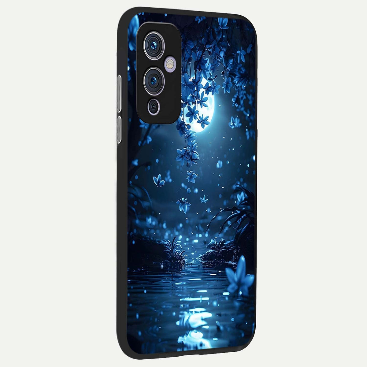  Moonlight Petal Dream back cover For OnePlus 9 slim fit glass case with vibrant aesthetic design