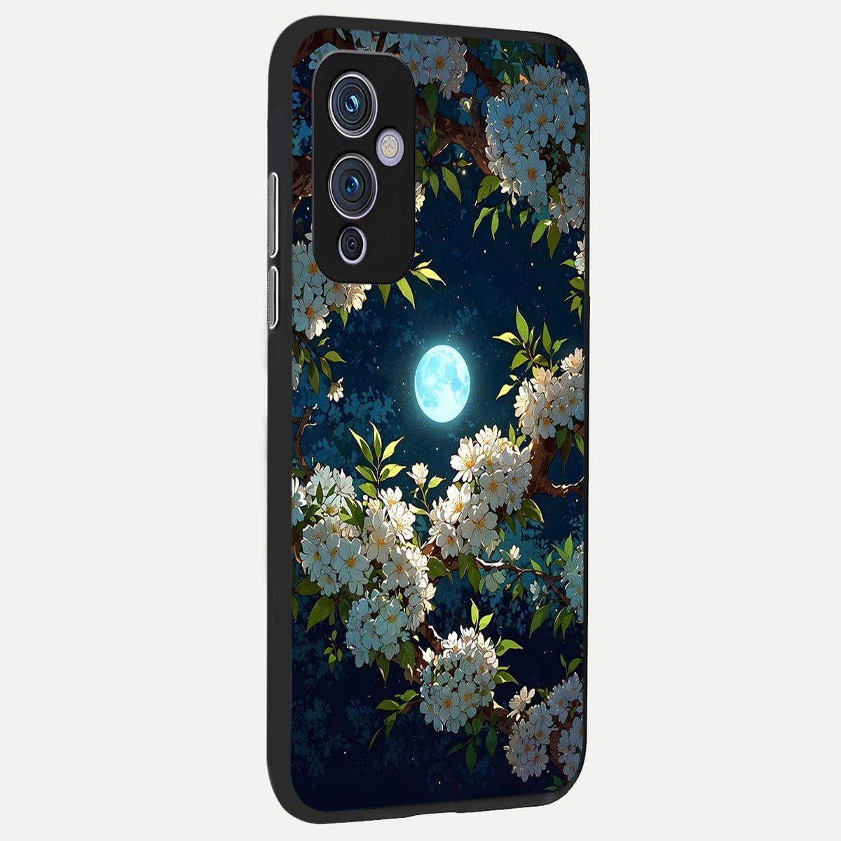  Moonlit Blossom Dream back cover For OnePlus 9 slim fit glass case with vibrant aesthetic design