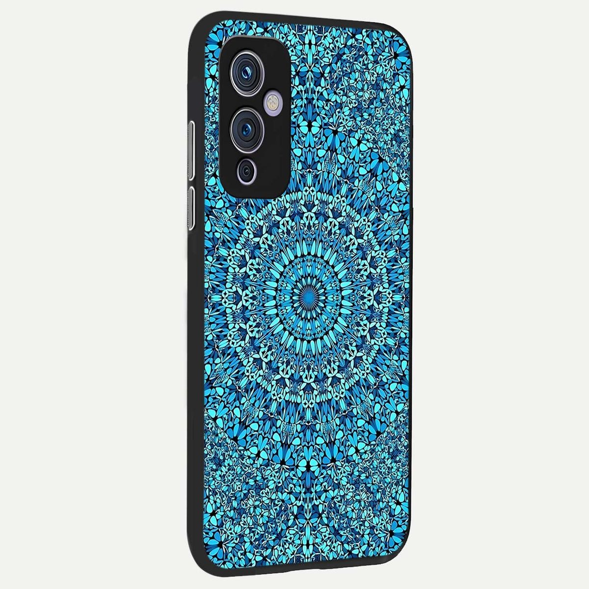  Ocean Bloom Mandala back cover For OnePlus 9 slim fit glass case with vibrant aesthetic design