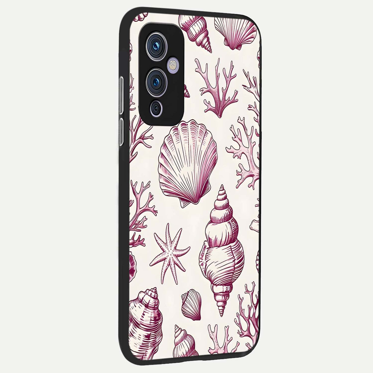  Pink Power Sparks back cover For OnePlus 9 slim fit glass case with vibrant aesthetic design