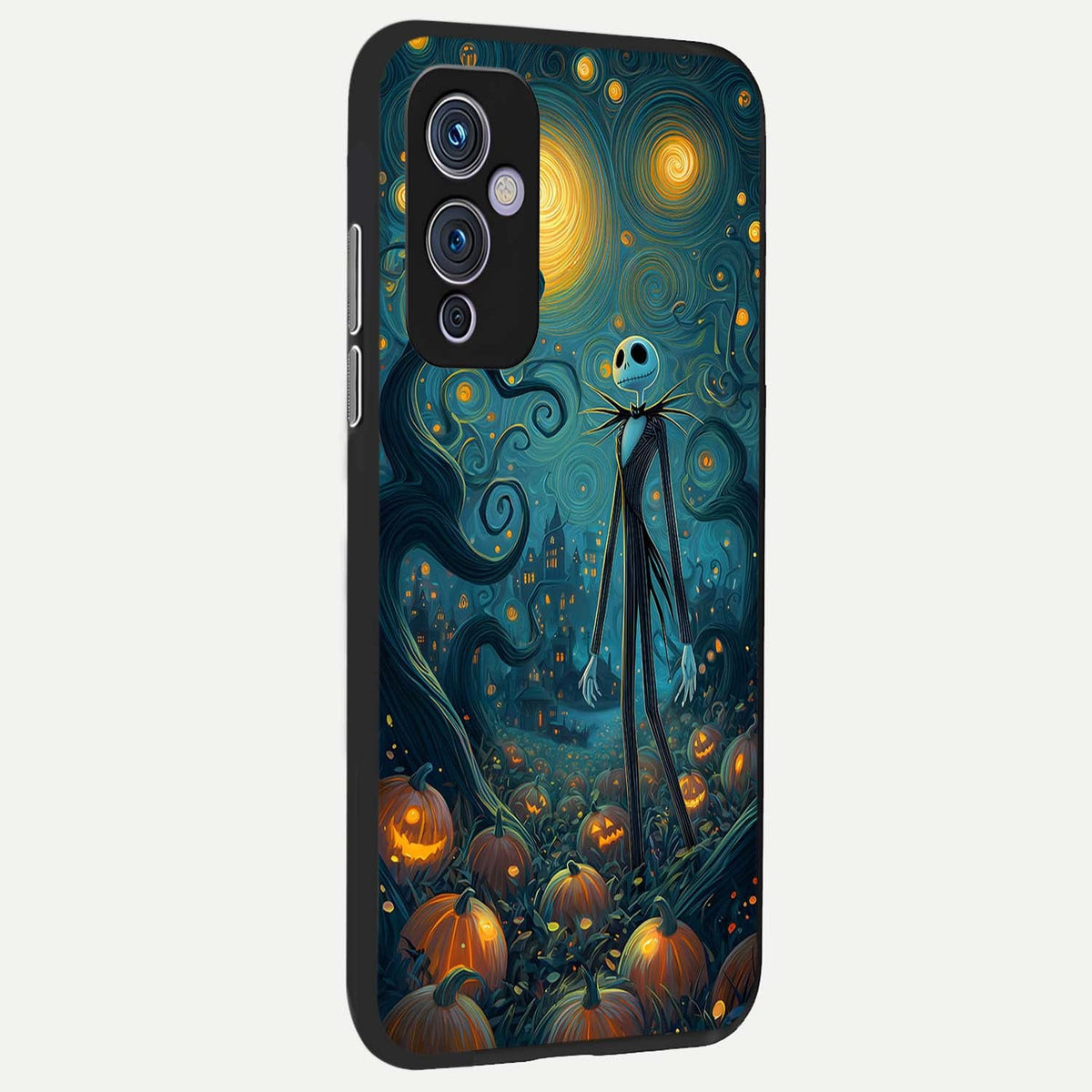  Pumpkin Moonlight Tale back cover For OnePlus 9 slim fit glass case with vibrant aesthetic design