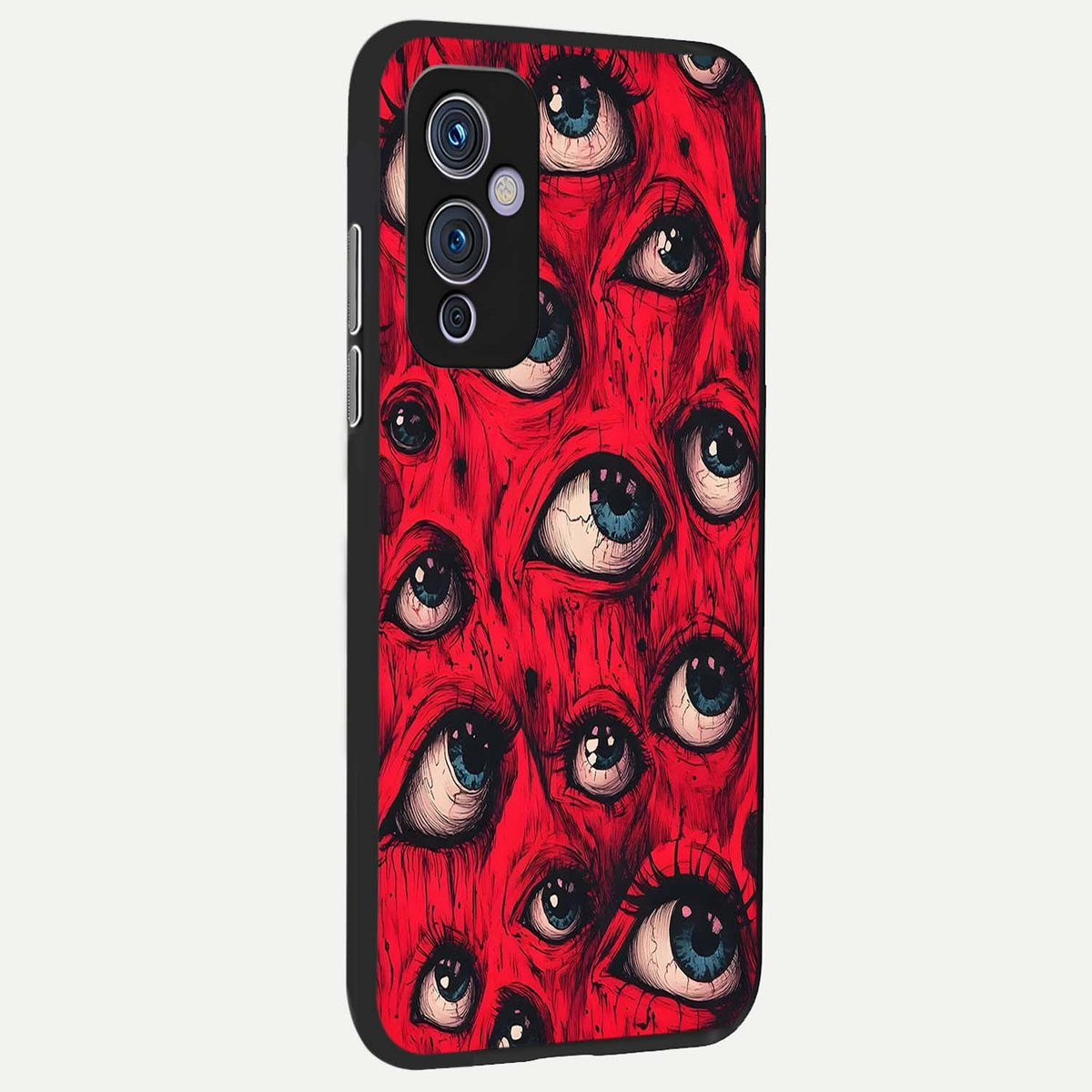  Red Eyes Pattern back cover For OnePlus 9 slim fit glass case with vibrant aesthetic design