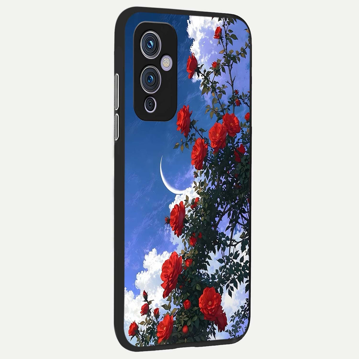  Rose Drift Flowers back cover For OnePlus 9 slim fit glass case with vibrant aesthetic design