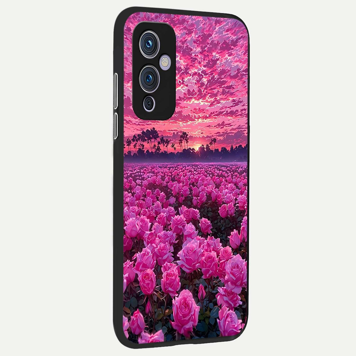  Rose Sunset Valley back cover For OnePlus 9 slim fit glass case with vibrant aesthetic design