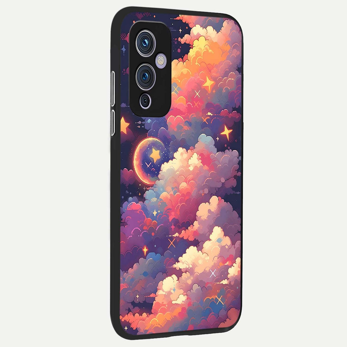  Starlit Dream Clouds back cover For OnePlus 9 slim fit glass case with vibrant aesthetic design