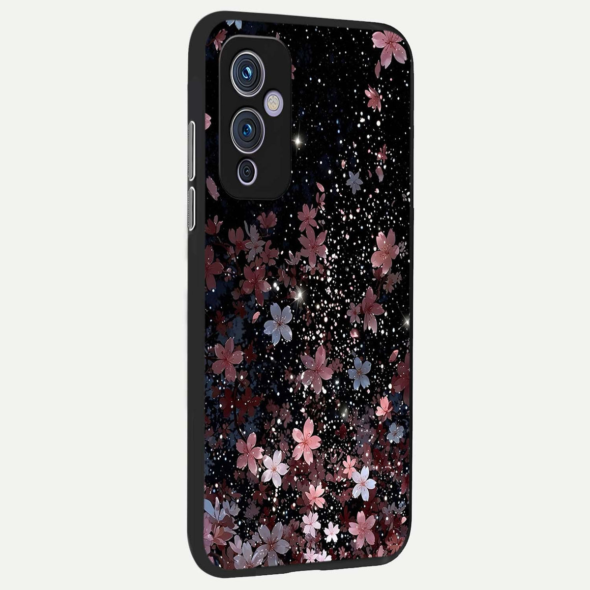  Starlit Flower Dreams back cover For OnePlus 9 slim fit glass case with vibrant aesthetic design