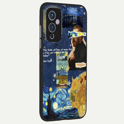  Starry Dream Vision back cover For OnePlus 9 slim fit glass case with vibrant aesthetic design