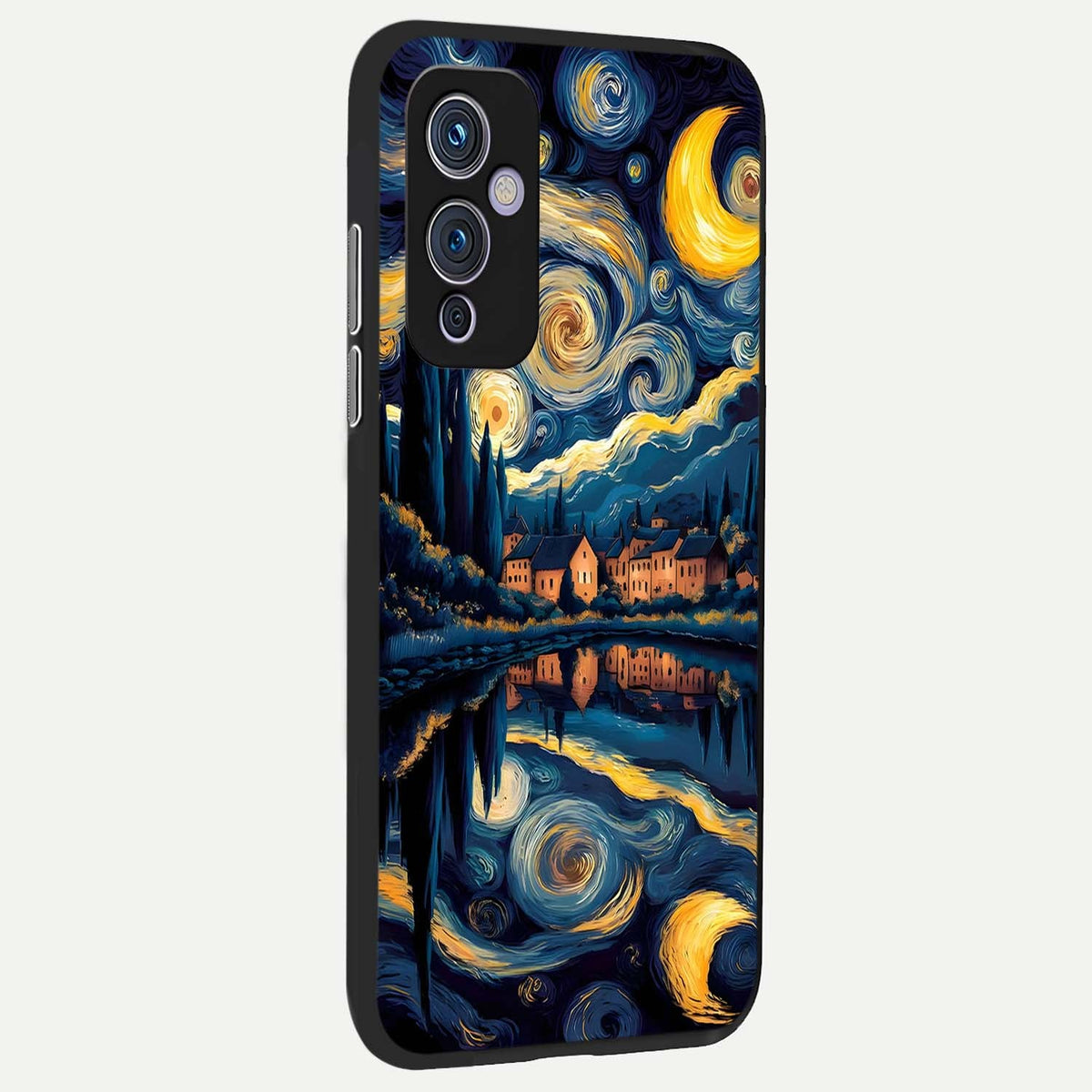  Starry Sky Serenity back cover For OnePlus 9 slim fit glass case with vibrant aesthetic design