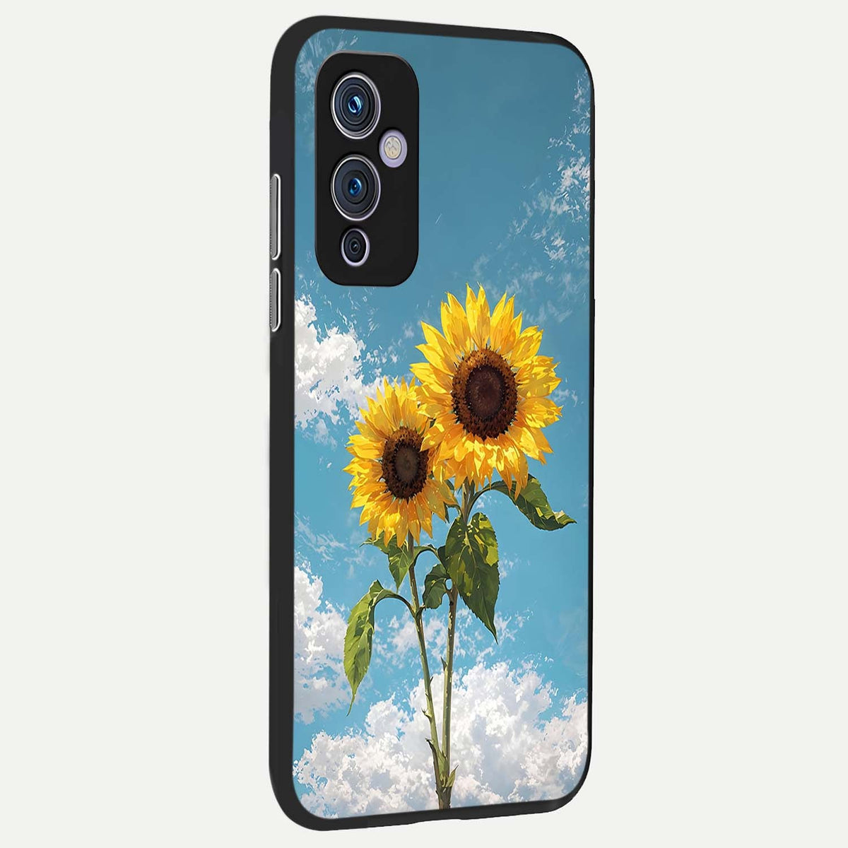  Sunlit Daisy Glow back cover For OnePlus 9 slim fit glass case with vibrant aesthetic design