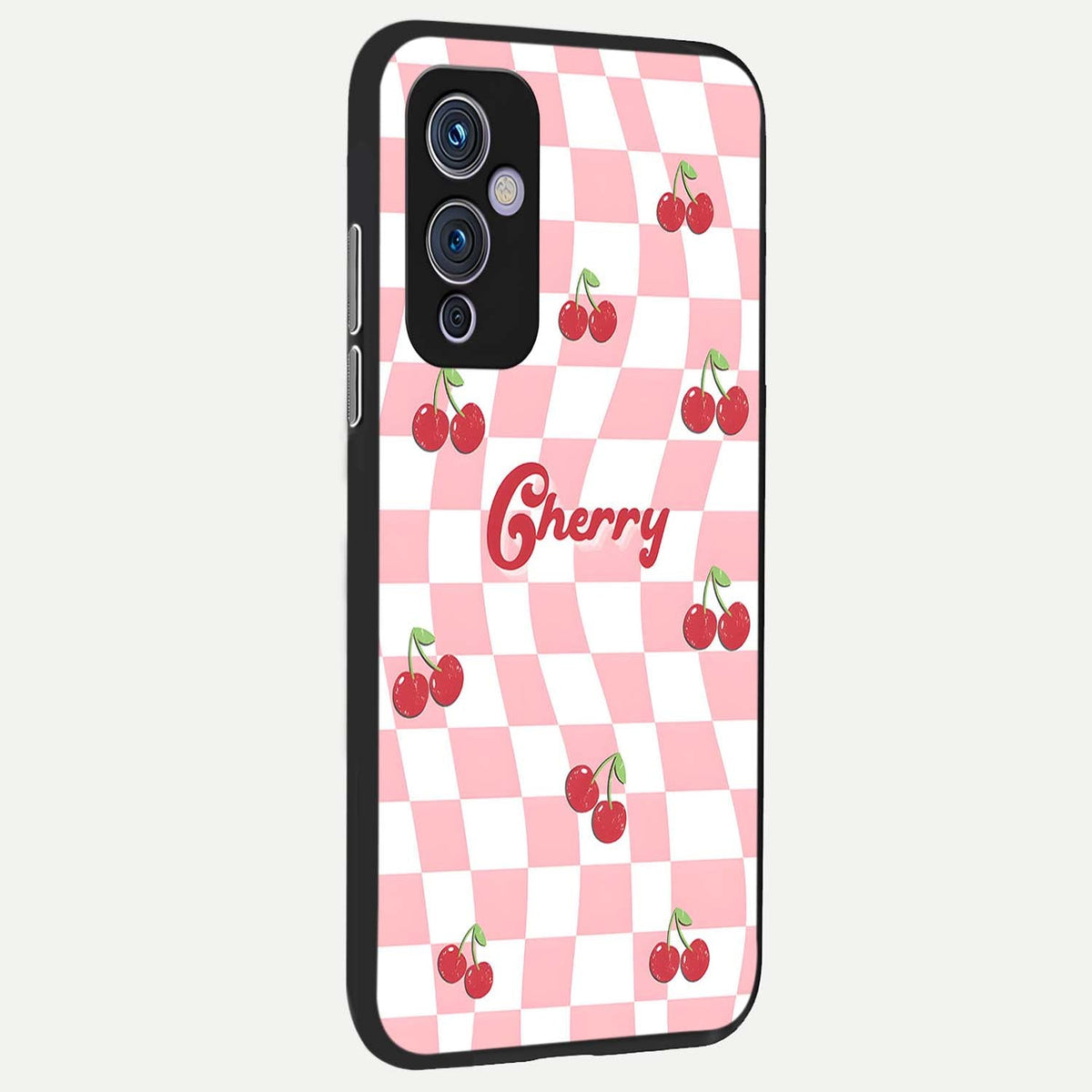  Sweet Cherry Vibes back cover For OnePlus 9 slim fit glass case with vibrant aesthetic design