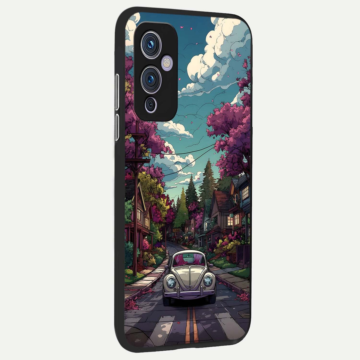  Vintage Street Drive back cover For OnePlus 9 slim fit glass case with vibrant aesthetic design