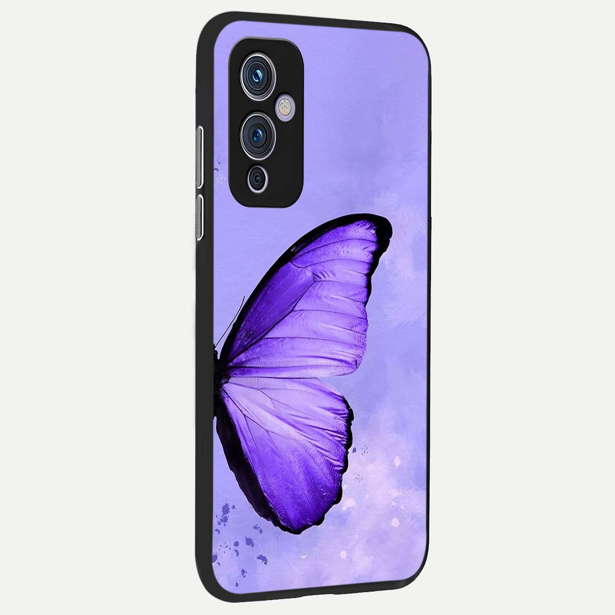  Violet Dream Wing back cover For OnePlus 9 slim fit glass case with vibrant aesthetic design