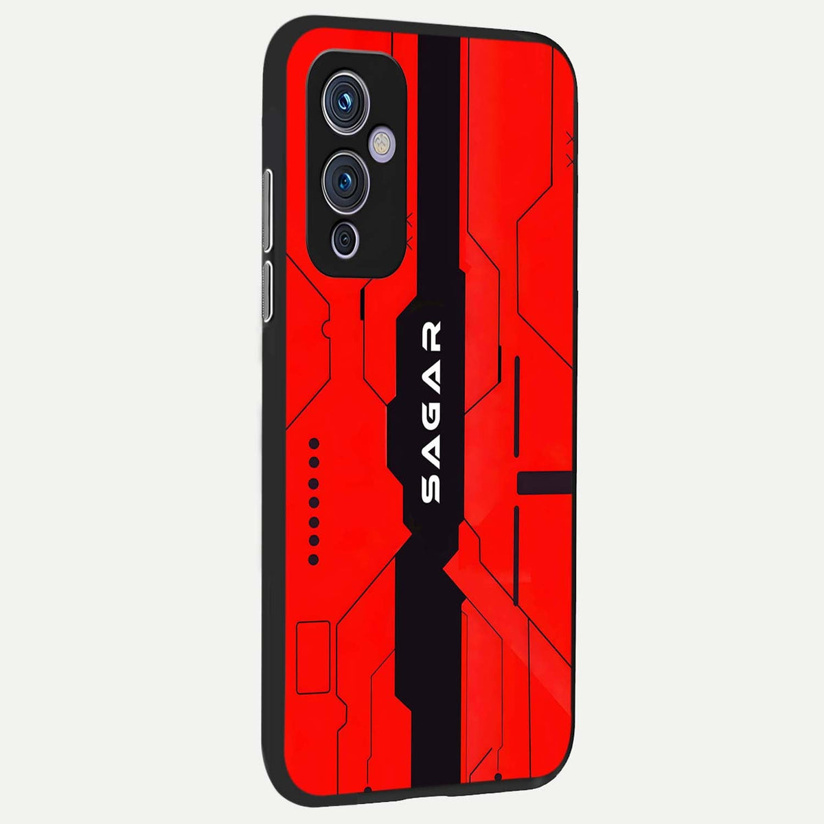  Voltage Rise CYBERPUNK Custom Name back cover For OnePlus 9 slim fit personalized glass case with bold cyberpunk design