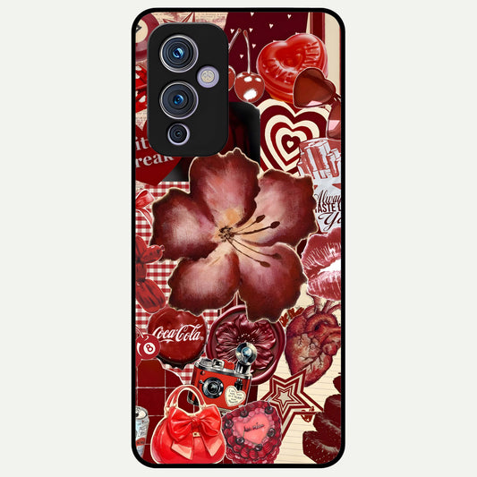  Aesthetic Little Freak Glass Case For OnePlus 9 back cover – full design glossy printed glass finish