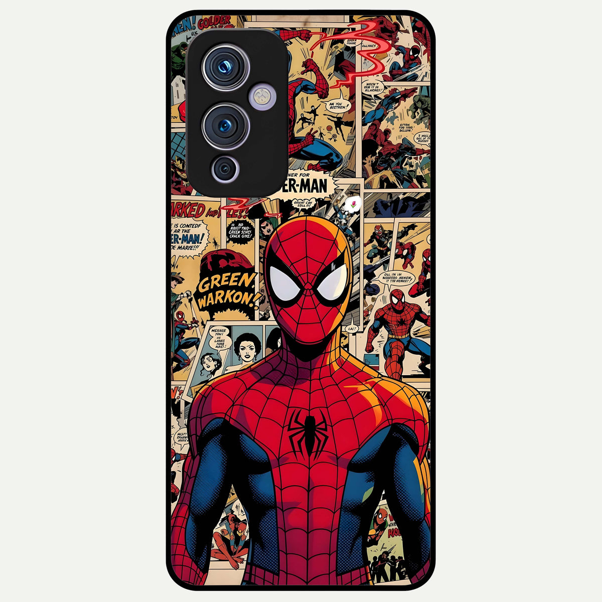  Aesthetic Spider Glass Case For OnePlus 9 back cover – full design glossy printed glass finish