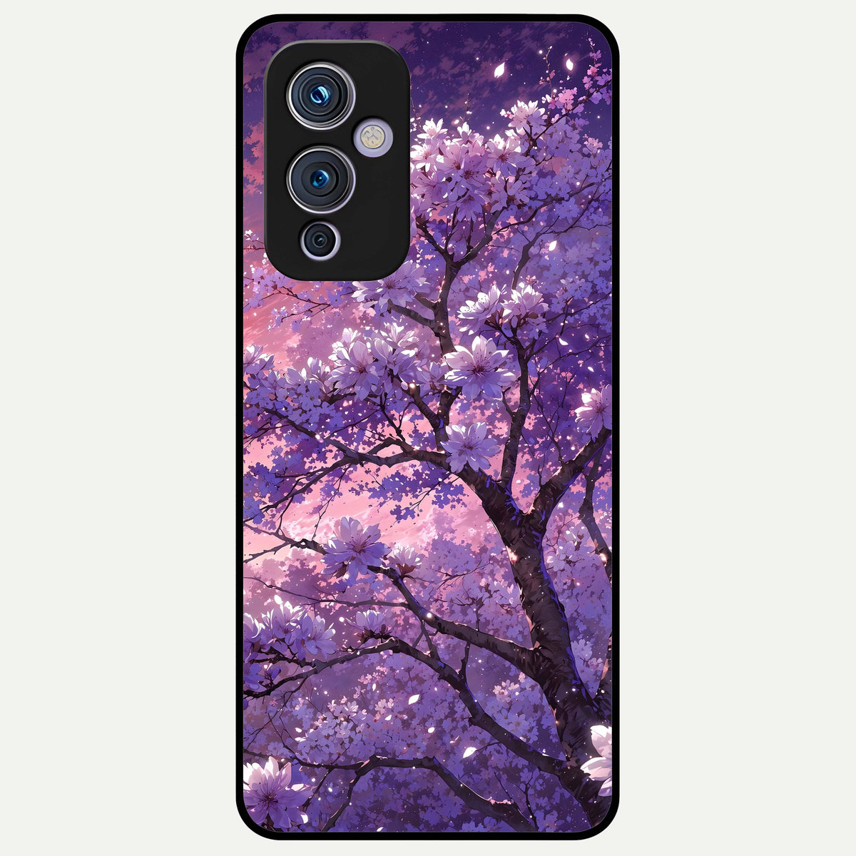  Blossom Tree Glass Case For OnePlus 9 back cover – full design glossy printed glass finish