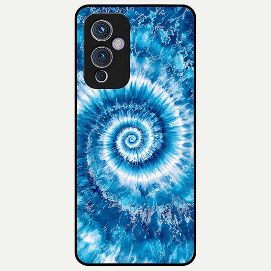  Blue Galaxy Wave Glass Case For OnePlus 9 back cover – full design glossy printed glass finish